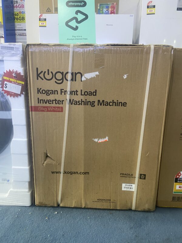 BRAND NEW FACTORY SECONDS, Kogan 9kg FRONT LOADER INVERTER WASHING MACHINE FOR $529