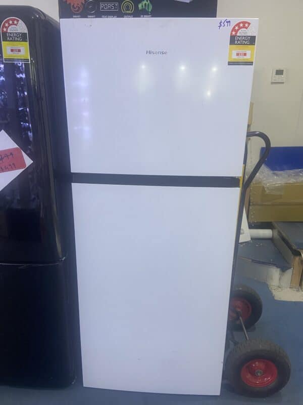 BRAND NEW FACTORY SECONDS HISENSE 326 L TOP MOUNT REFRIGERATOR FOR $499