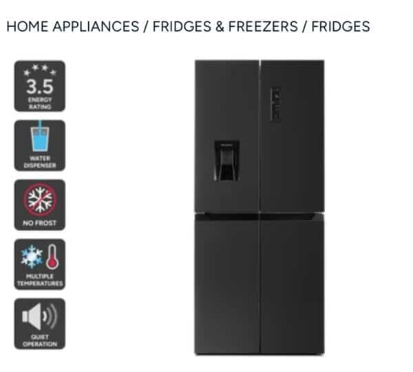 BRAND NEW Kogan 464L French Door Fridge with Water Dispenser (Black Stainless Steel) FOR $799 - Image 4
