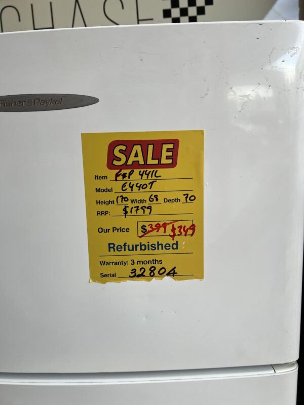 REFURBISHED F& P 441 L FRIDGE FOR $349 - Image 2