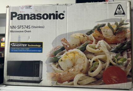 FACTORY SECONDS Panasonic microwave oven in BLACK AND STAINLESS FOR $199