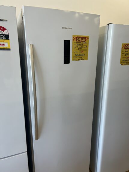 REFURBISHED HISENSE 328 L UPRIGHT-FRIDGE FOR $ 399