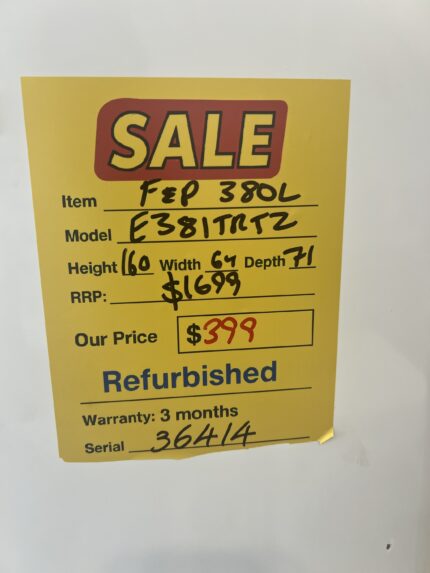 REFURBISHED FISHER AND PAYKEL FREEZER 380 L FOR $399